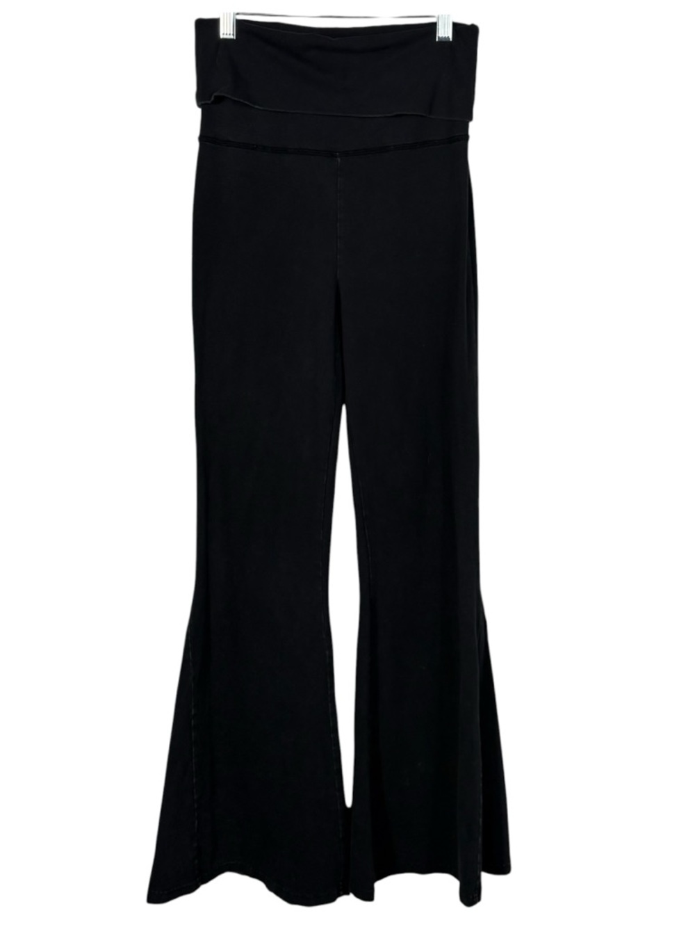 Aerie Offline Black High Rise OG Foldover Super Flare Yoga Pants Leggings Medium